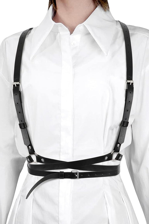 Ready to Ship Closet Sale - Vegan Leather Wrap Body Harness - Agashi Shop